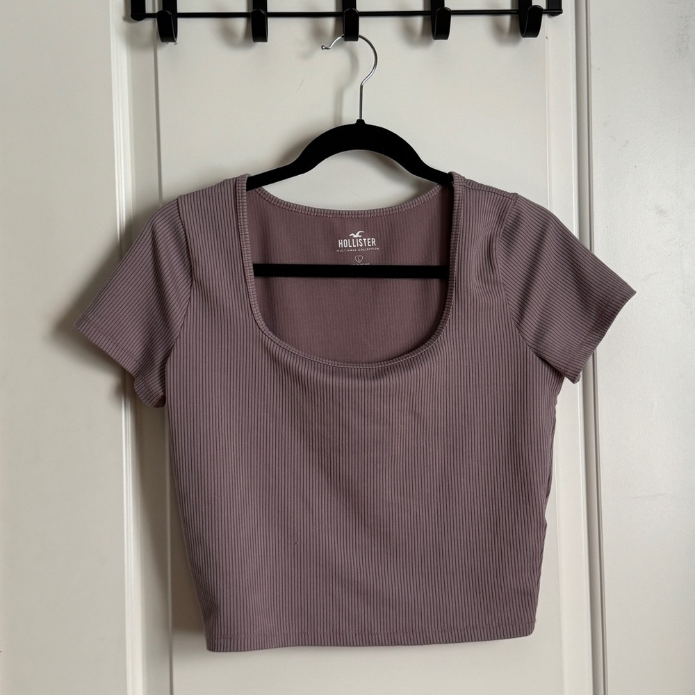 Hollister Ribbed Square Neck Top